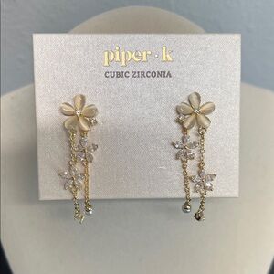 Piper K | Floral Dangle Earrings